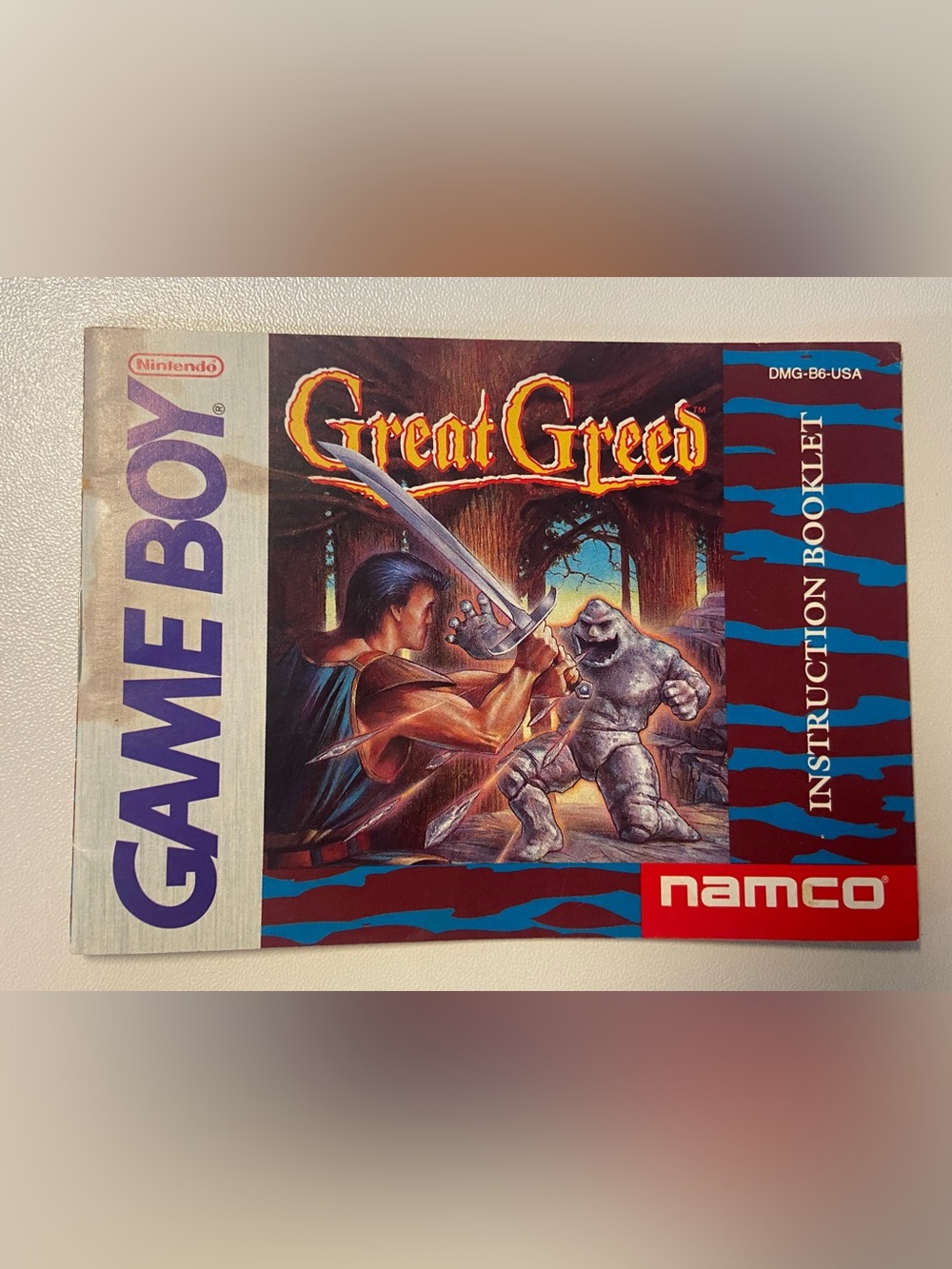 Great Greed Nintendo Gameboy Manual Instruction Booklet Only DMG-B6-USA